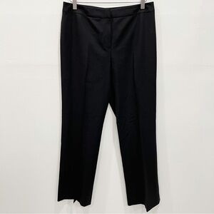 Lafayette 148 Menswear Trouser Pants Black Virgin Wool Size 10